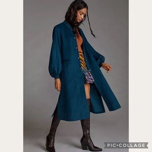 Anthropologie dRA Puff-Sleeved Cardigan Coat